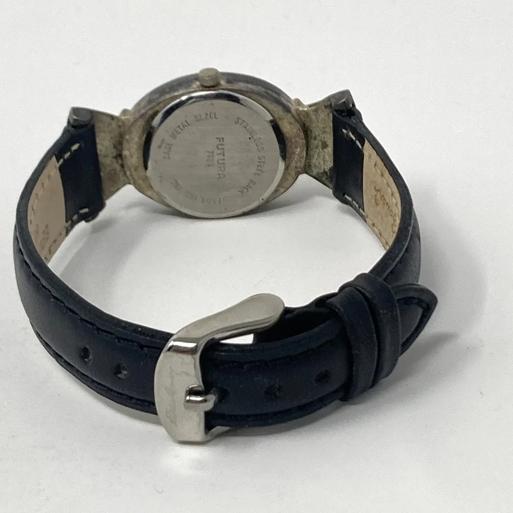 Vintage Futura Women's Watch Marcasite 22mm Silver Tone MOP Oval New Battery 8